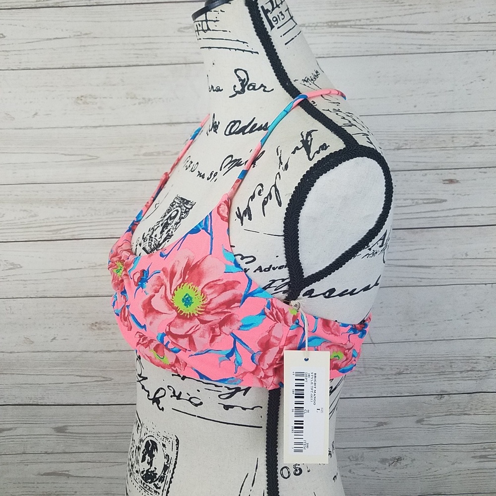 Tori Praver Swimwear Bright Mango Strappy Swim Top - Picture 5 of 6
